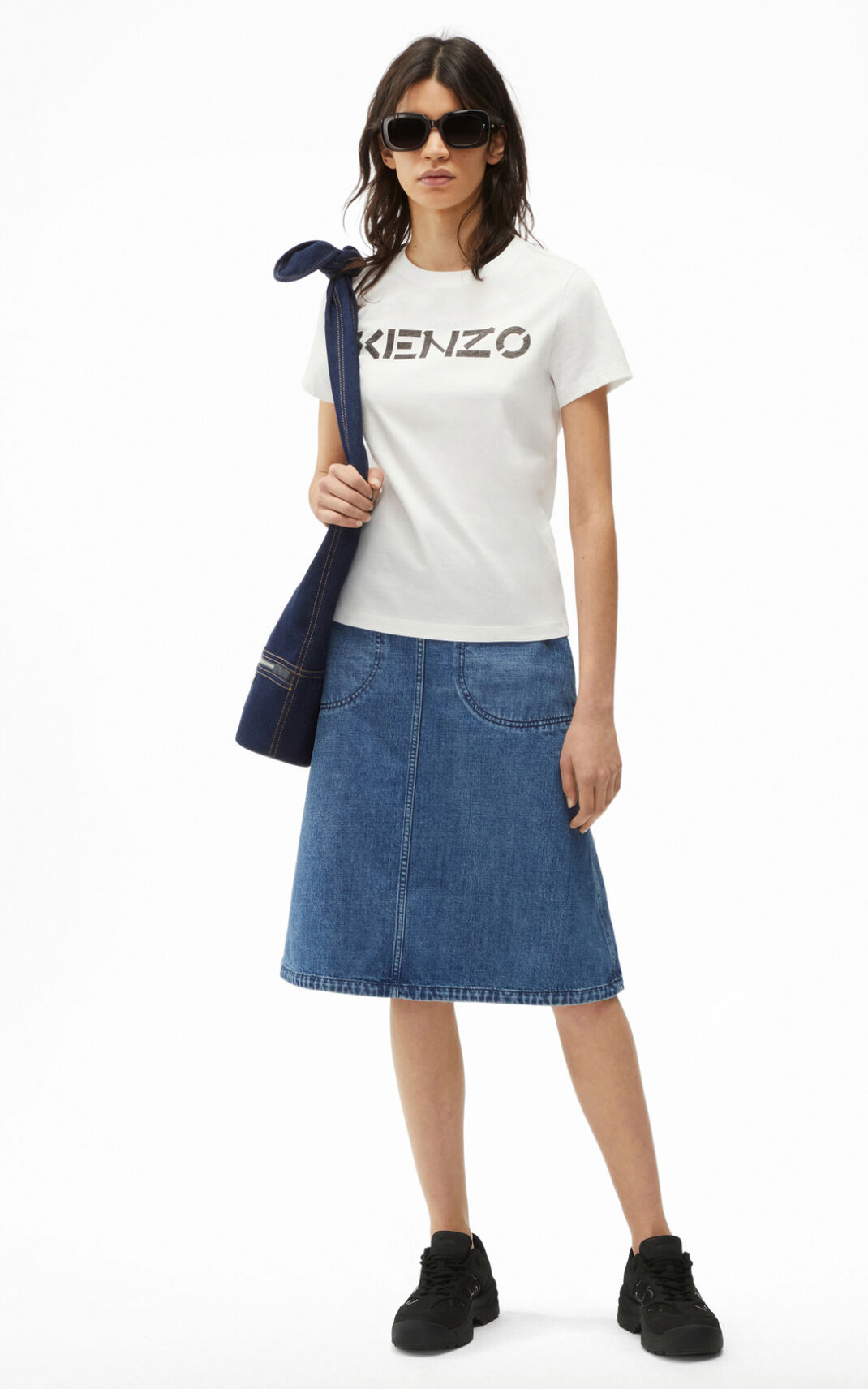 Kenzo Logo T Shirt Dam | 34105-XBPR